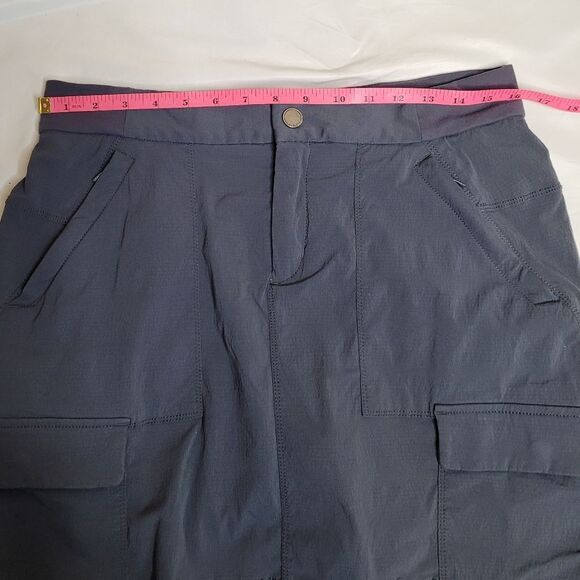 ATHLETA gray Trekkie cargo pocket athletic athleisure skort skirt 12 - Picture 9 of 9